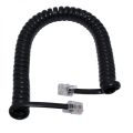 Black Or White Coiled Telephone Phone Handset Spiral Cord Cable 6ft RJ9 RJ10 4P4C Phone Receiver Spiral Cable 1.5m. 