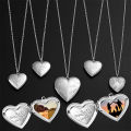 Charm Necklace Beautiful Heart Shape Photo Locket Necklace. 
