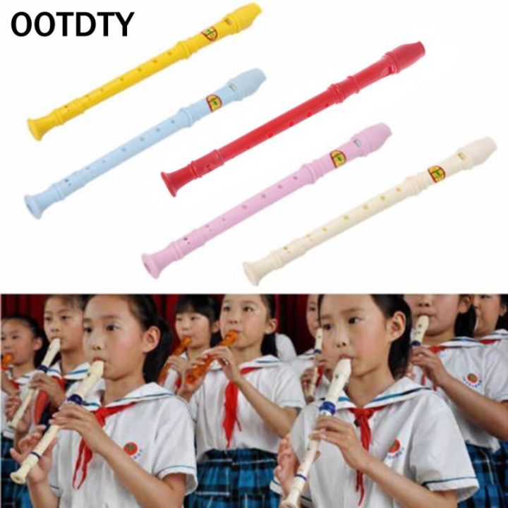 Long Floot Instrument OOTDTY Plastic Musical Instrument Recorder Soprano Long Flute 8 Holes ...