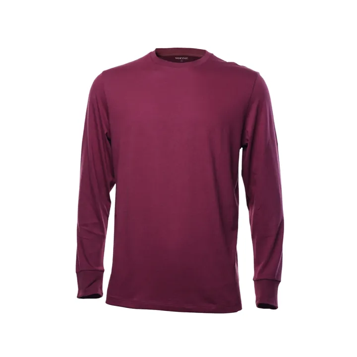 wearever Maroon Long Sleeve Crew Neck T-shirt