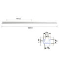 Aluminium Bar Slider T-Tracks T-Slot Jig Fixture for Table Saw Gauge Rod (400Mm). 