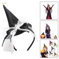 Witch Hat Headband Cosplay Kids Hair Hoop Hairband for Masquerade Halloween White. 