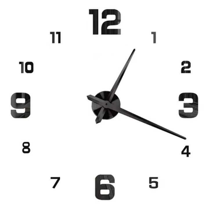 DIY Digital Wall Clock 3D Mirror Surface Sticker Silent Clock Home Office Decor Wall Clock for Bedroom Offic