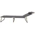 Adjustable 4 Position Portable Folding Camping Cot High Strength Adjustable Sitting Backrest Portable Folding Camping Cot with Pillow for Camping for Beach. 