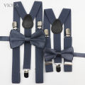 Solid Suspenders Bowtie Sets Men Women Boys Girls Baby Kids Party Wedding Y-Back Shirt Braces Butterfly Belt Bow Tie Pants Jeans. 