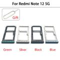 Original Dual Card SIM Card Tray chip Slot drawer Holder Adapter Accessories For Xiaomi Redmi Note 12S 12 4G Pro 5G Plus + Pin. 