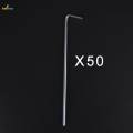50Pcs Tent Pegs 20cm Garden Stakes Nails Aluminum for Outdoor Camping Sturdy. 