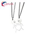 Couple Necklaces 2 Pcs Couple Matching Necklaces Love Heart Gesture Best Friends Gift Unisex Pendant Necklace Alloy Necklace. 