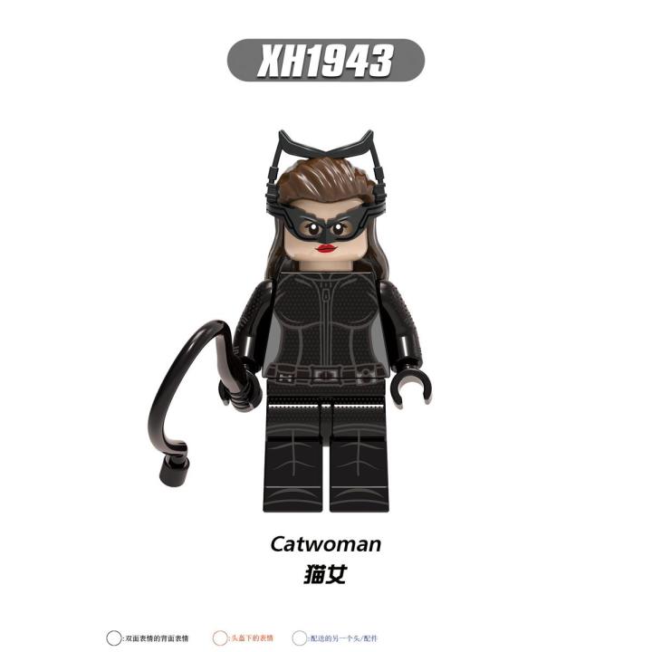Single Sale DC Batman Figures Building Blocks The Dark Knight Joker Catwomen Nightwing Assemble Bricks For Children Boys Girls Gift Toys X0341