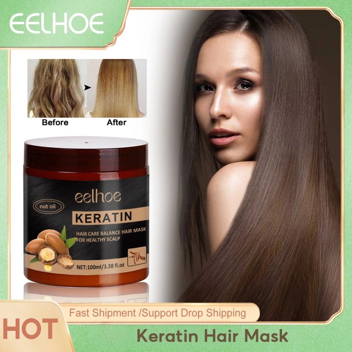 EELHOE Keratin Hair Mask Repairing Damaged Frizzy Hairs