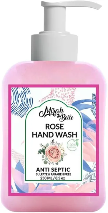 Mirah Belle - Organic Rose Hand Wash - Vegan, Natural, Cruelty Free - Sulfate and Paraben Free - 250 ml FROM DUBAI (SAM)