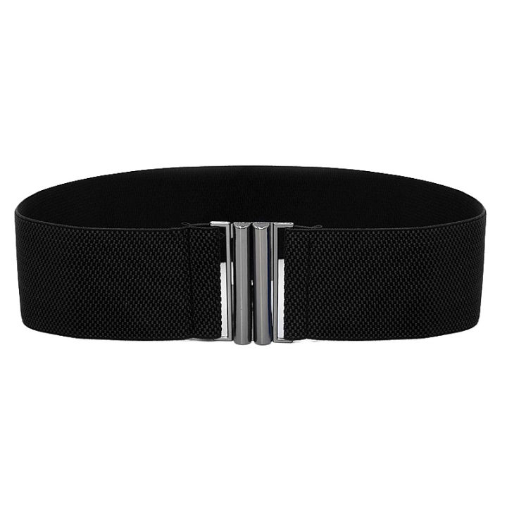 Womens Lady Fashion Elastic Cinch Belt Wide Stretch Waist Band Clasp Buckle Eatop