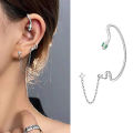 1Pcs Fashion Shiny Zircon Snake Shape Tassel Ear Cuff For Women Temperament Earring Light Luxury Cool Ear Clip Party Jewelry. 