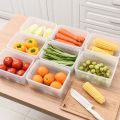 Kitchen Plastic Double Drain Basket with Lid/Household Refrigerator Rectangular Storage Boxs/Fruit Vegetable Cleaning Strainers Kitchen Tools. 