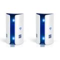 Electronic insect repellent-2*Ultrasonic Electromagnetic Pest Repellent Control 2*Packing box-white&blue. 