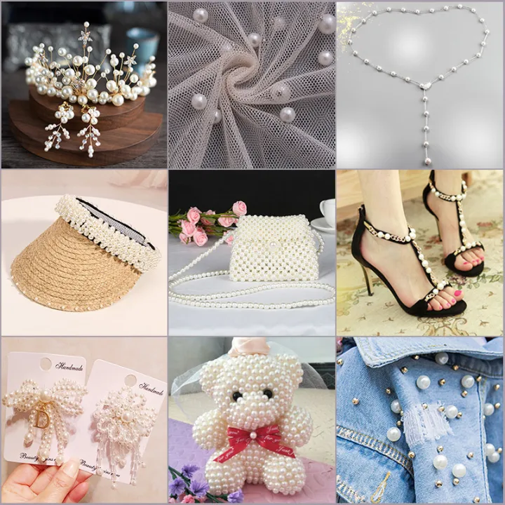 White%20/%20Beige%203mm-12mm%20Pearls%20Straight%20Hole%20Making%20Jewelry%20Diy%20Round%20Beads%20Decoration%20Crafts%20-%20Image%208