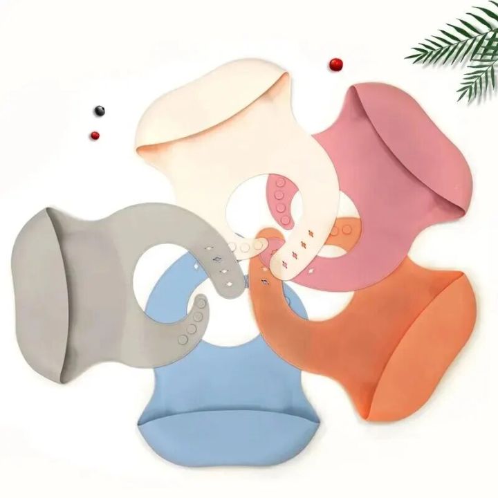 【HOT】 Size Waterproof Silicone Baby Feeding Children Saliva Towel Meal Animal Pattern Stripe Grid Pure Color Cartoon Portrait Letter