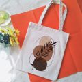 READY STOCK Aesthetic Art Canvas Tote Bag Aesthetic Line Drawing Plant Print Storage Bags Student Tote Bags. 