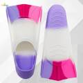 Kids Swim Fins Short Diving Swim Training Fins for Beginner Girls Boys Violet XS. 
