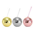 Disco Ball Drinking Balls Cups Cocktail Party Novelty Fun With Straw Round Party. 