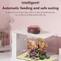 Aquarium Automatic Fish Feeder Automatic Food Dispenser with Rechargeable Feeder with USB Cable LCD Display. 