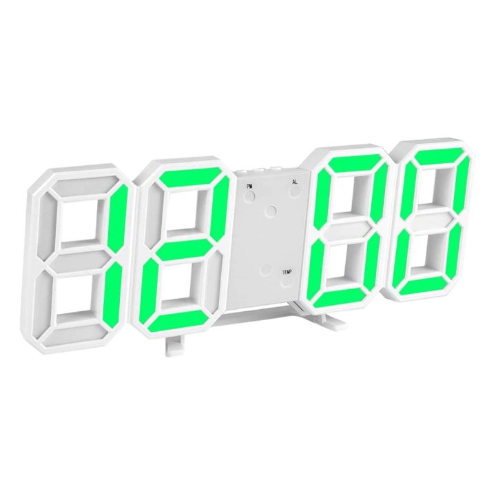 (VDZI) LED Digital Alarm Clock Modern 3D Electronic Bedside Desk Table ...