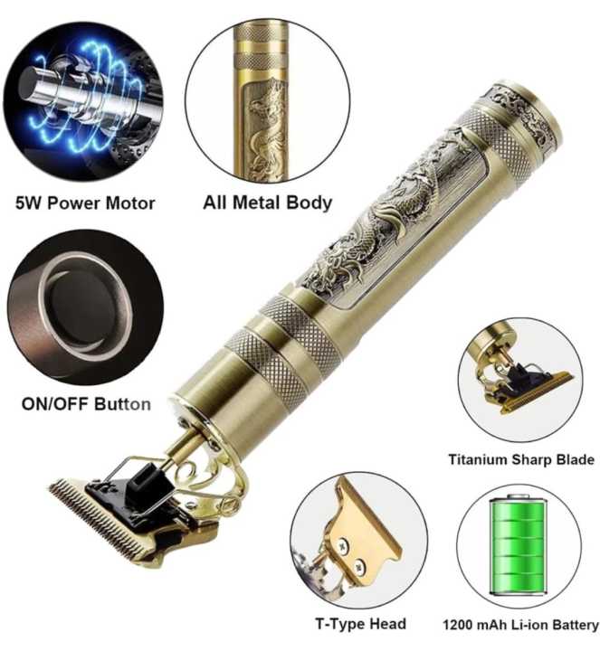 STEEL%20BODY%20Vintage%20T9%20Professional%20Hair%20Trimmer%20For%20Men%20Women%20Snake%20Design%20Hair%20Clipper%20-%20Image%206