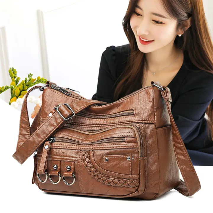 6%20Colors%20Washed%20Soft%20Leather%20Ladies%20Crossbody%20Bag%20%20And%20Flat%20Texture%20Pu%20Leather%20Spring%20Crossbody%20Bags%20Mom'S%20Shoulder%20Bag%20for%20Ipad%20Sunglasses%20Rechargeable%20%20%20Wallet%20Cosmetics%20-%20Image%203