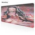 Wenefang Luxury Anime Demon Slayer Kimetsu No Yaiba Kamado Nezuko Mouse Pad Gamer XL HD Mousepad XXL keyboard pad Soft Carpet Office Table Mat. 