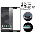 9D Curved Edge Full Cover Full Glue Tempered Glass For Google Pixel - 2XL, 3A, 3XL, 3AXL, 4, 4A, 5, 5A, 6. 