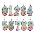 1Pc Colour Happy Birthday Number Cake Candles 0 1 2 3 4 5 6 7 8 9 Cake Topper Kids Girls Boys Bar Party Supplies Decoration. 