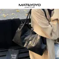 MATEYOYO Fashion Tote Bag Women's Travel Bag Large Capacity Bag Simple Shoulder Bag Shining PU Tote Handbag Magnetic Buckle Design Ladies Sling Shopping Bag Lunch Bag. 