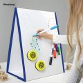 Wenefang New style Folding Magnetic Triangle Self Standing White Board Kids Writing Drawing Handwriting Whiteboard Dry Erased Teaching Tool. 