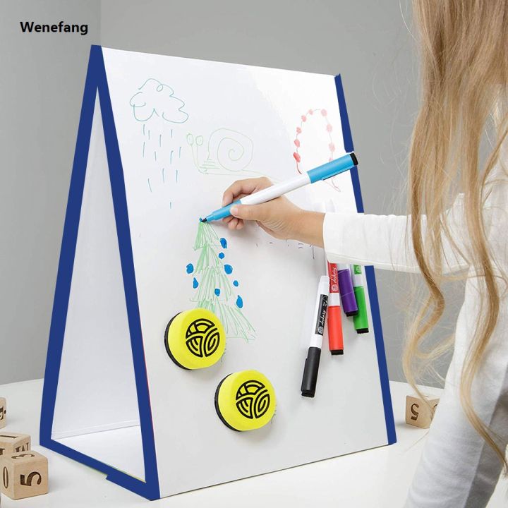 Wenefang%20New%20style%20Folding%20Magnetic%20Triangle%20Self%20Standing%20White%20Board%20Kids%20Writing%20Drawing%20Handwriting%20Whiteboard%20Dry%20Erased%20Teaching%20Tool%20-%20Image%203