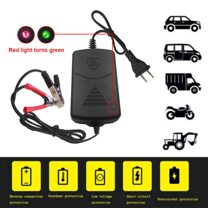 DC 12 V Volt 1A 220V Motor 5ah 7ah 10ah 12ah 17ah Moto 12V1A 1000mA Smart Lead Acid Car Motorcycle Battery Power Charger