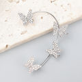 Butterfly Ear Clips Without Piercing for Women Sparkling Ear Cuff Clip Earrings Wedding Jewelry Gift. 