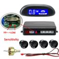 【black】 Car Reversing Buzzer System with 4 Automatic Parktronic LCD Parking Sensor System. 