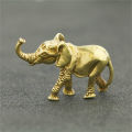 1PCS Antique Bronze Minature Elephant Figurines Tea Pet Table Ornament Decorations Solid Copper Crafts Home Decor Accessories Gifts. 
