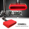 ABS Plastic Cowbell Quick Release Mount w/ Drum Stick Baby Kit Balck / Red. 