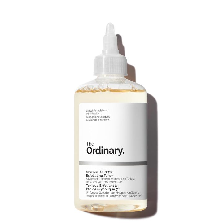 The Ordinary Glycolic Acid 7% Exfoliating Toner, Brightening and Smoothing Daily Toner for More Even-Looking Skin Tone - 100ml