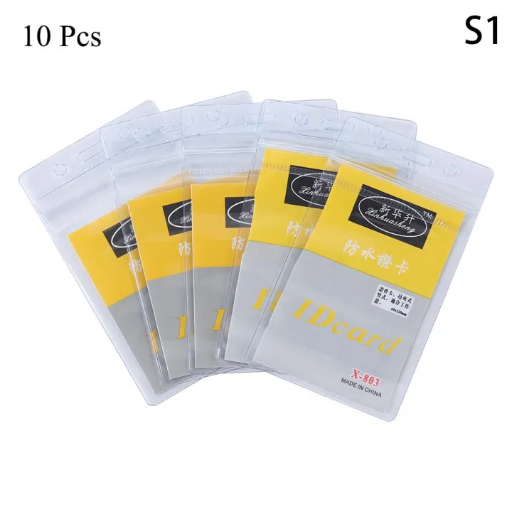 Pack of 50 Value Vinyl ID Plastic Card Badge Name Tag Holders By Lanyards Tomorrow