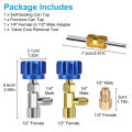 R1234YF Can Tap, R1234YF Self-Sealing And Puncture Style Refrigerant Can Tap Valve With Refrigerant Adapters. 