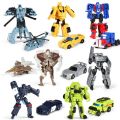 Children Toys Mini Transformation Robot Kit Toys Optimus Prime Bumblebee Models 2 in 1 Deformed Car Toy Robots Toys For Kids Gift. 