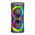 KTS-1860 Portable Wireless Bluetooth Speaker with Mic Partybox LED Light RGB Support Mic, FM, AUX, USB, SD Card Karaoke Speaker Buffel Subwoofer Music Player Party Box with Microphone KTS Speaker KTS 1860. 