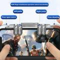Mobile Game Controller Compatible With PUBG, Sensitive Shoot Gamepad Trigger Aim Button Compatible With Android iPhone. 
