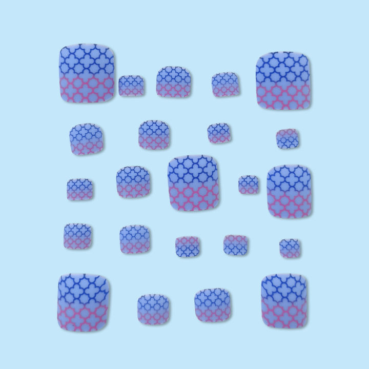 Pink%20Blue%20Splicing%20Matte%20Gradient%20Toenails%20Show%20White%20Temperament%20High-Grade%20Fake%20Nail%20Foot%20Wear%20Nails%20-%20Image%203