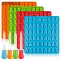 Food-grade Silicone Gummy Mold 53 Cavities Silicone Gummy Mold Teddy Bear Candy Chocolate Mold Bpa Free Nonstick Food Grade Dropper Included Perfect for Jelly Making Southeast Asian Buyers' Favorite. 