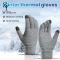 Sunnyheart Winter Knitted Gloves Stylish Touch Screen Winter Gloves for Women Men Warm Windproof Fashionable Knitted Gloves with Ribbed Cuffs Thick Plush Lining Gloves. 