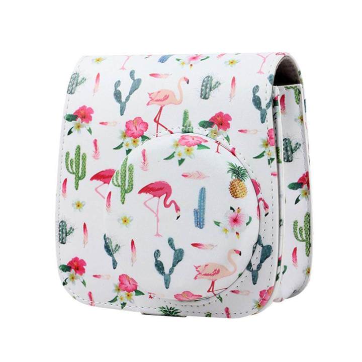 Flamingo%20Bag7%20In%201%20Groovy%20PU%20Leather%20Case%20Bag%20For%20Fujifilm%20Instax%20Mini%208%20/%20Mini%208+/9%20Camera%20-%20Flamingo%20Cactus%20-%20Image%203