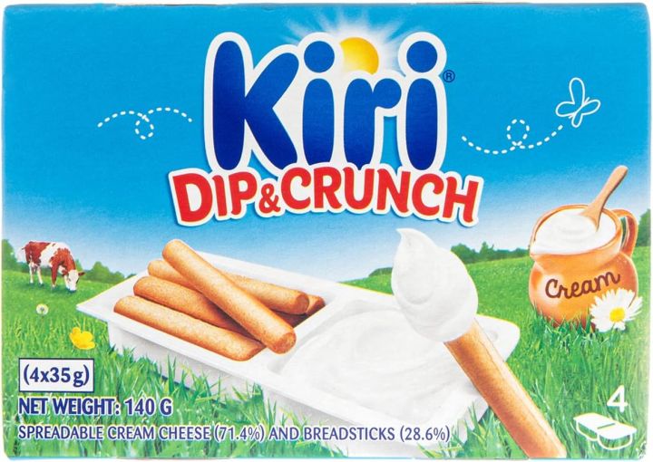 Kiri Dip & Crunch Cream Cheese and Breadstick Snack 4 Pieces 140g FROM DUBAI (SAM)